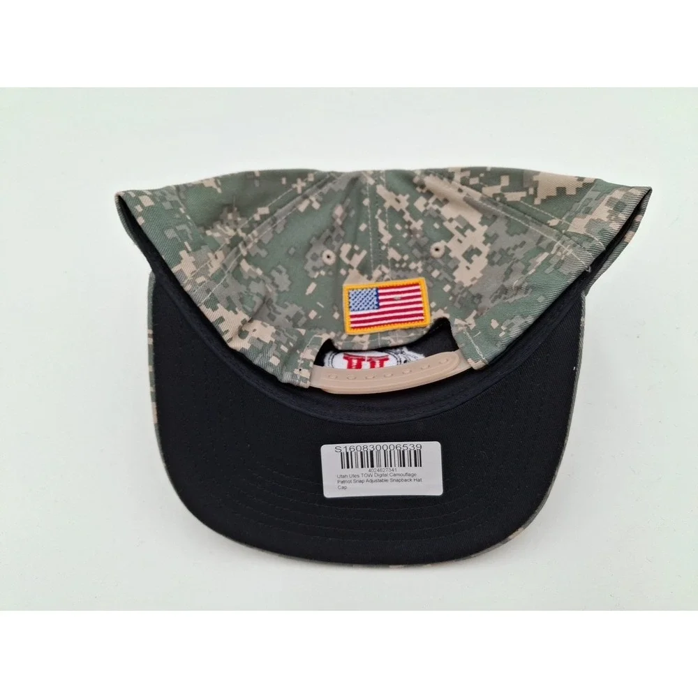 Utah Utes Top of the World Digital Camo Patriot Snapback Hat Mens One Size NEW